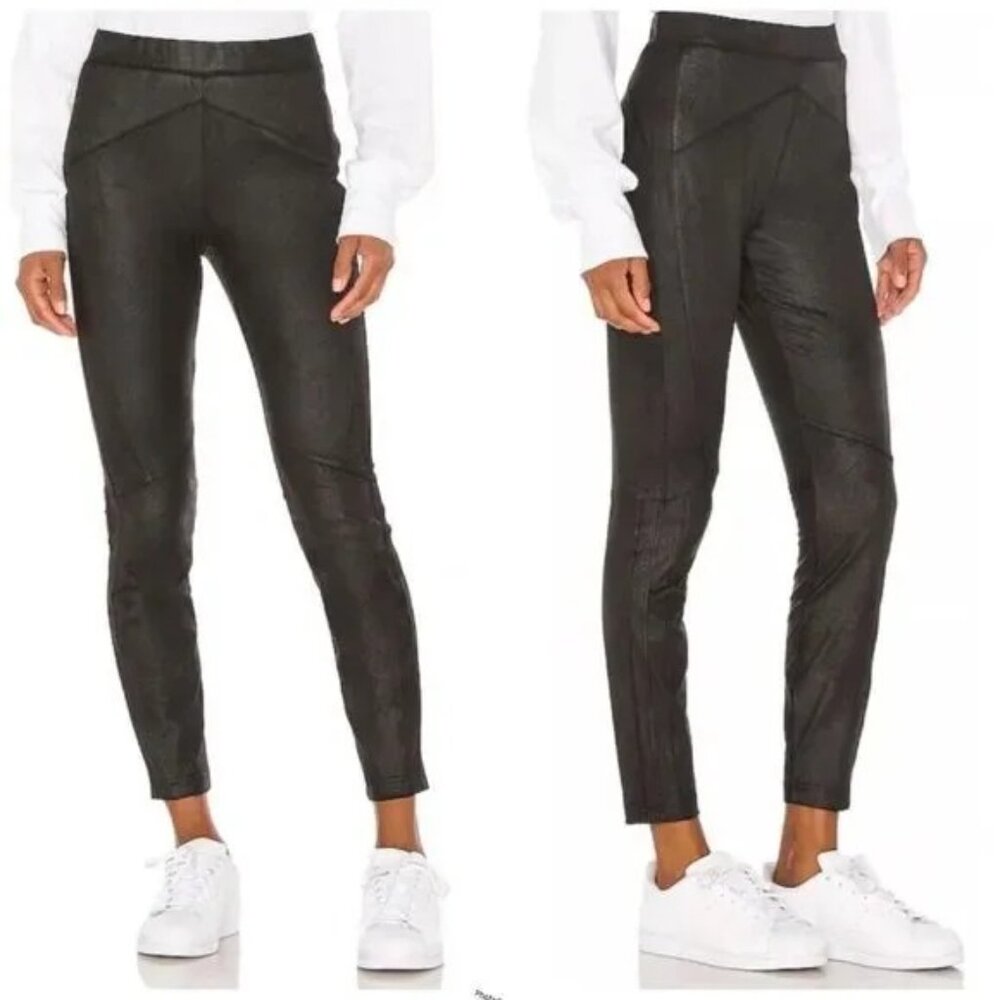Free People‎ Faux Suede Pants Leggings Vegan Leather  OB1015172- Large